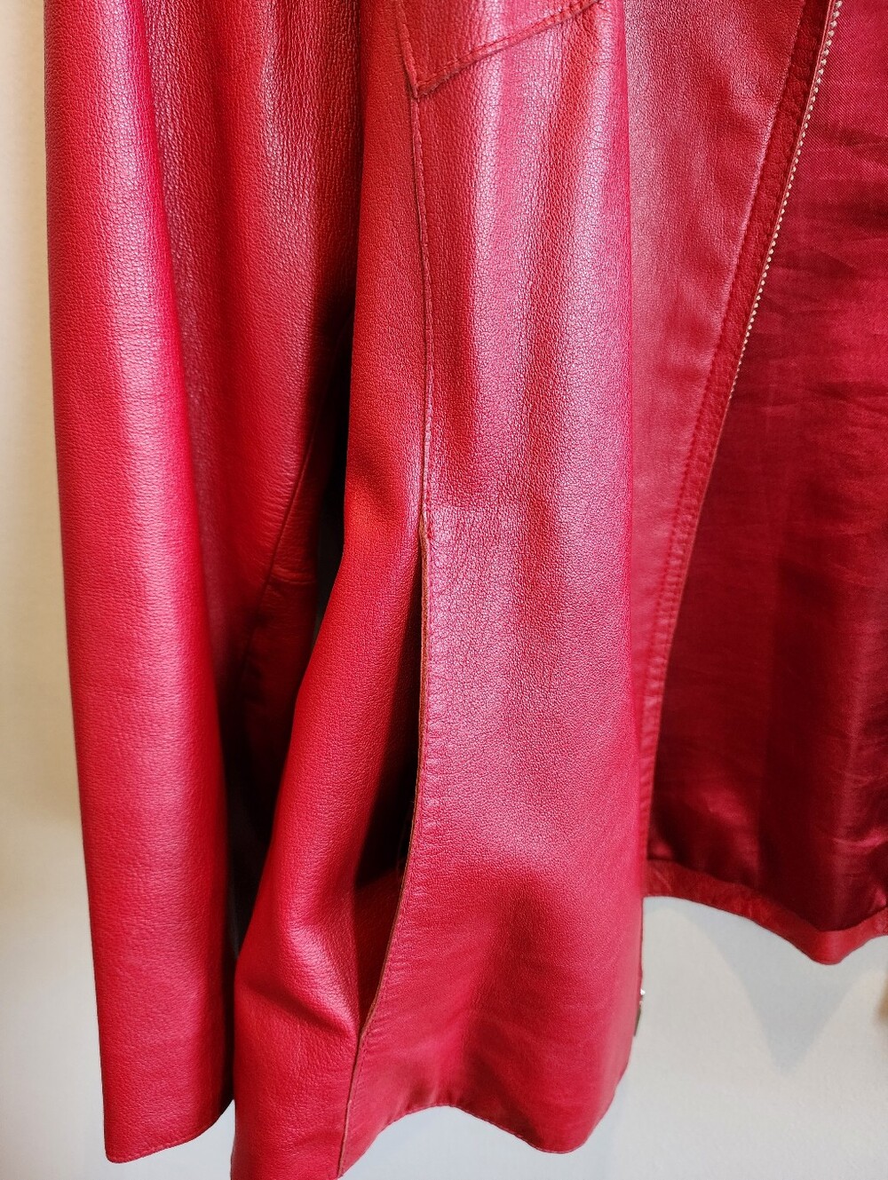 Women’s WILSON LEATHER Red MOTO Jacket PELLE SIZE 2X - Picture 14 of 15
